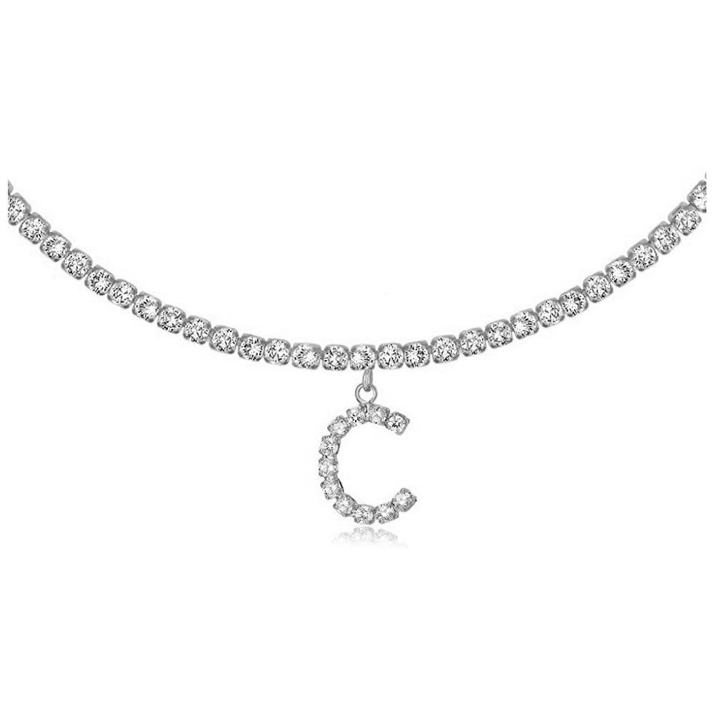 Europe And America Creative Decorative Diamond Letters Necklace Fashion Jewelry