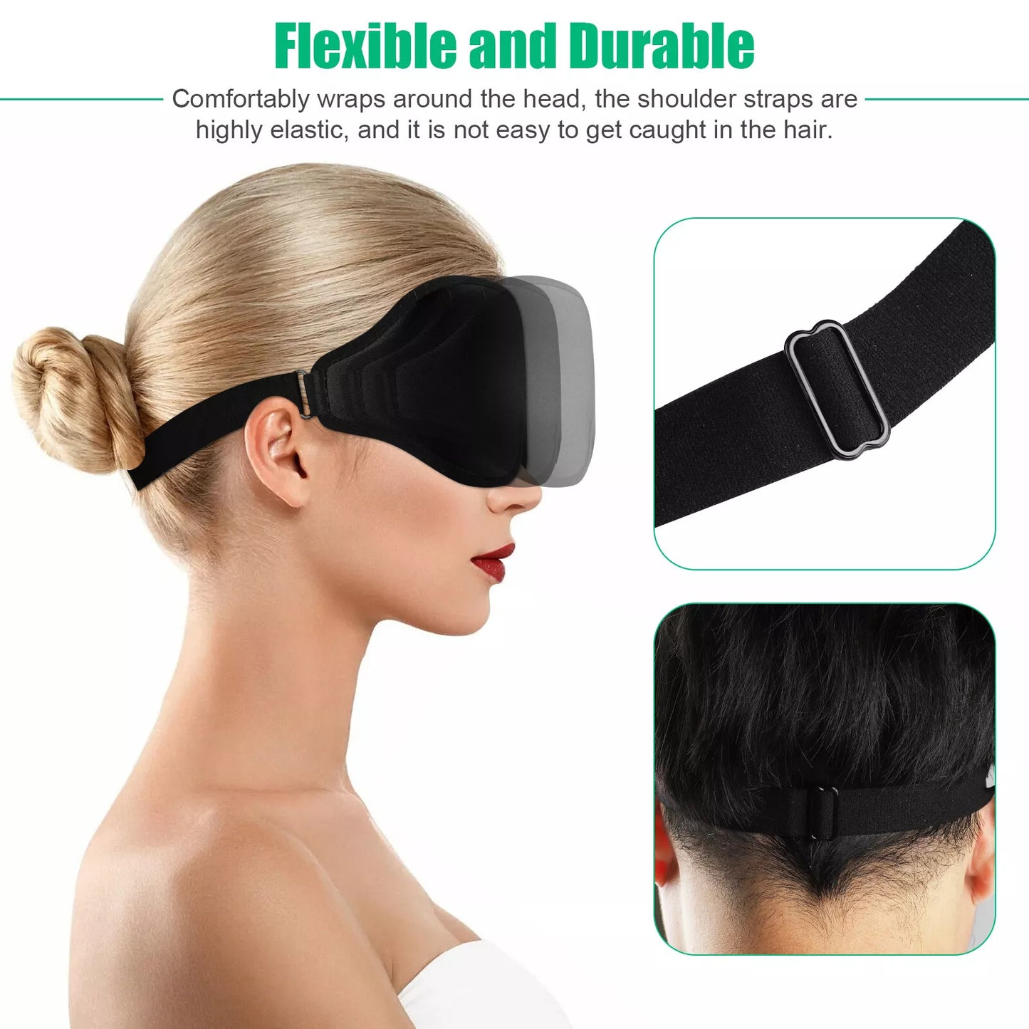 3D Travel Silk Eye Mask Sleeping Soft Padded Shade Cover Rest Relax Blindfold Men Women Night Sleeping Mask Cover Eye