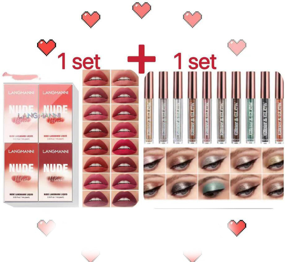 16 Lip Gloss Set Matte Matte Velvet Four-box