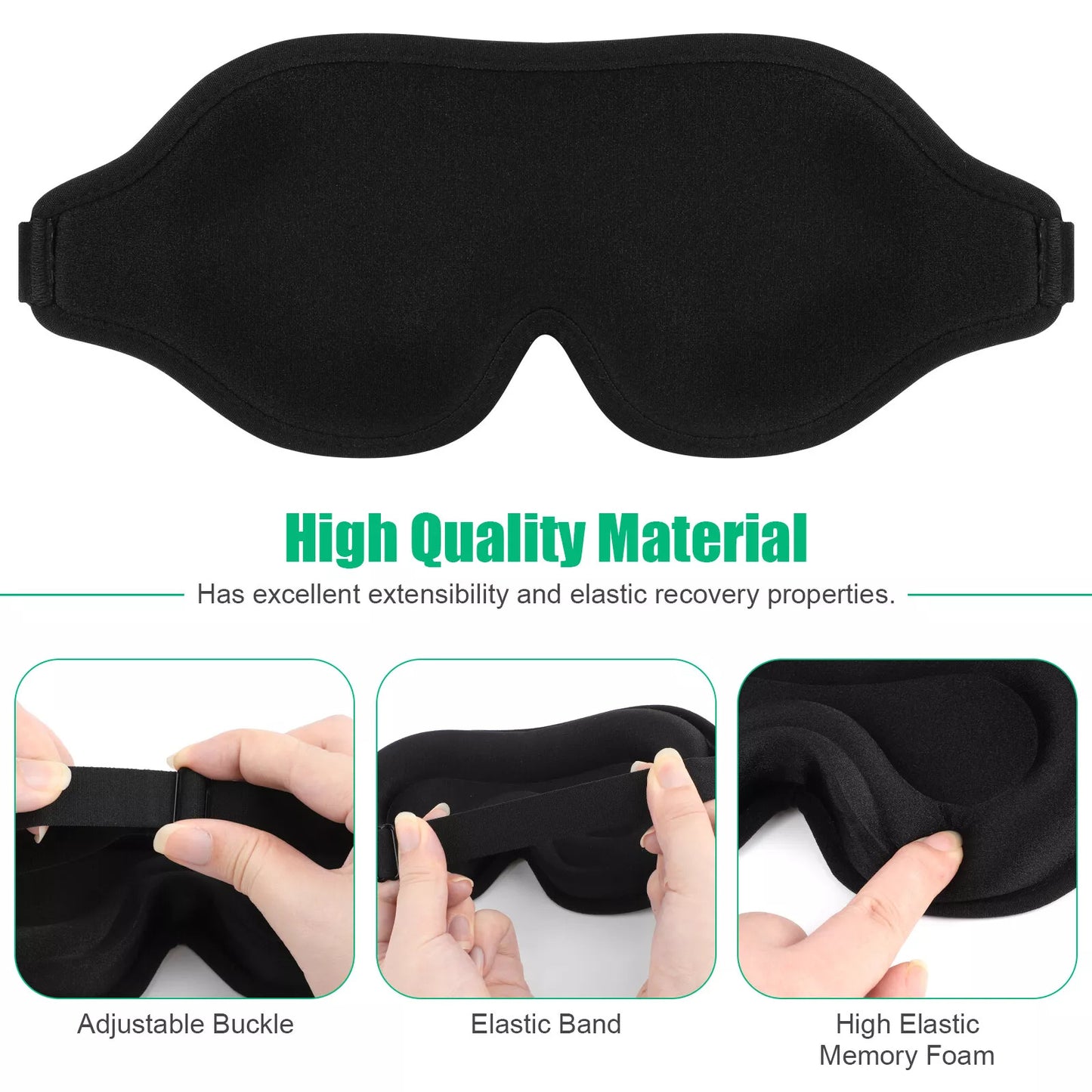 3D Travel Silk Eye Mask Sleeping Soft Padded Shade Cover Rest Relax Blindfold Men Women Night Sleeping Mask Cover Eye