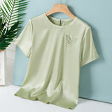 Pure Color European Goods Blouse Silk Shirt