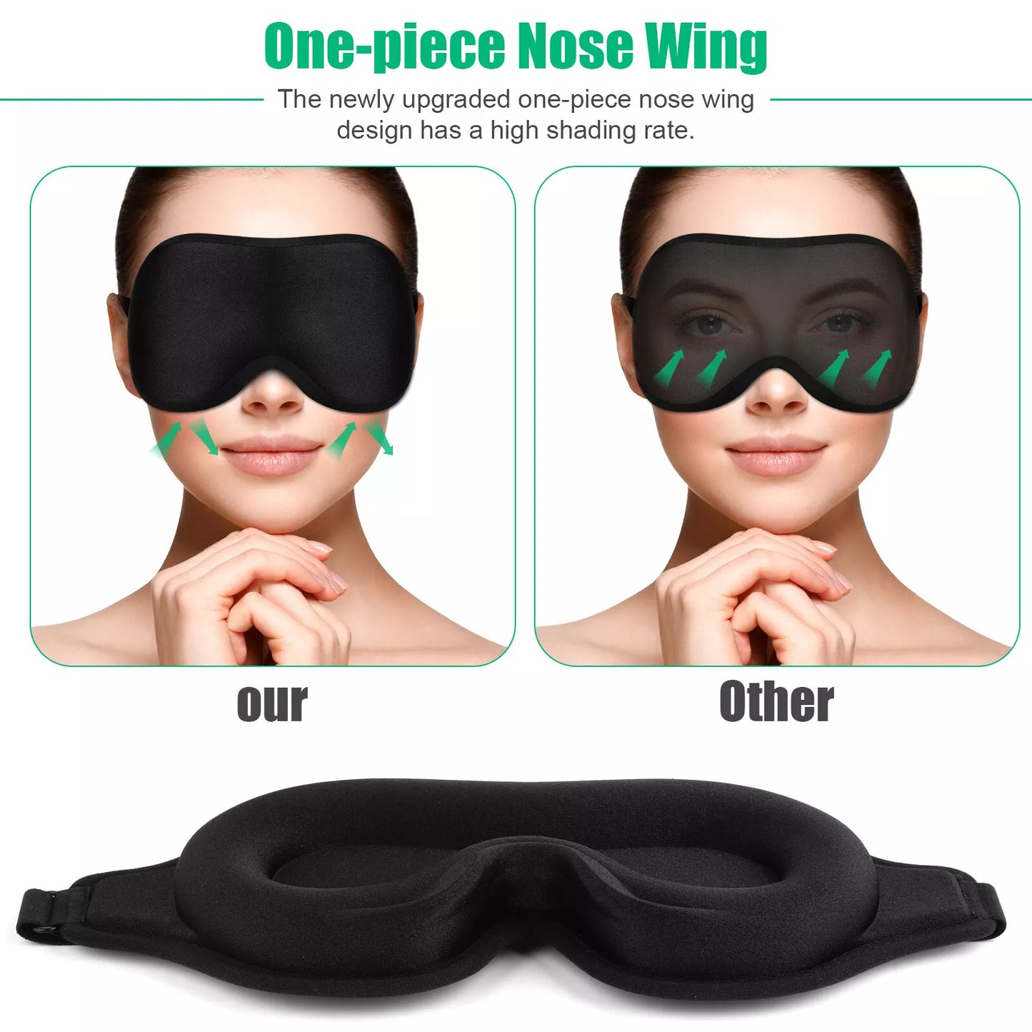 3D Travel Silk Eye Mask Sleeping Soft Padded Shade Cover Rest Relax Blindfold Men Women Night Sleeping Mask Cover Eye