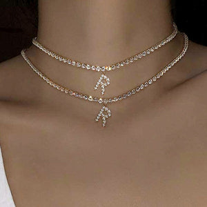 Europe And America Creative Decorative Diamond Letters Necklace Fashion Jewelry